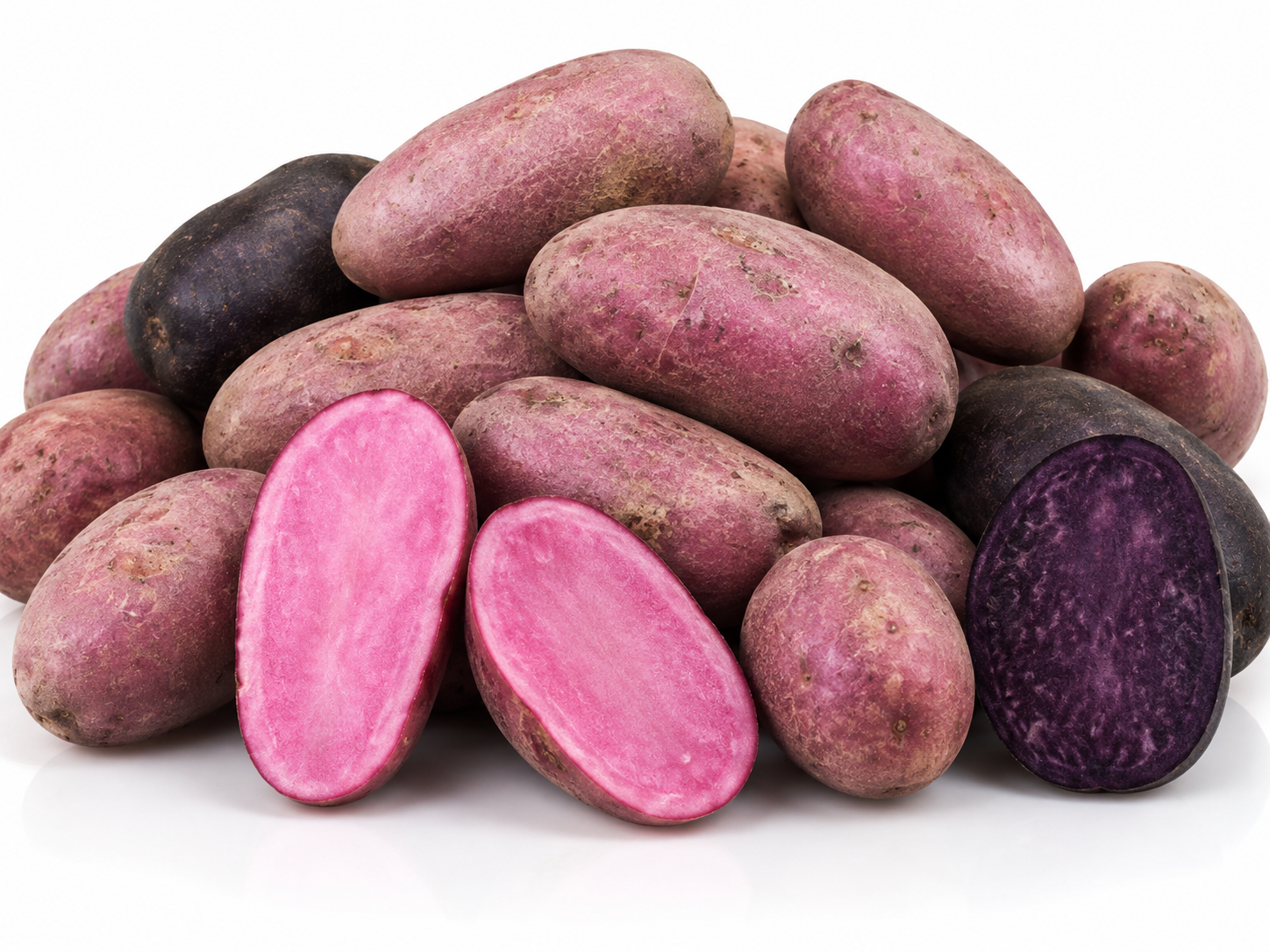 Patate a pasta colorata
